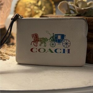 COACH - Rainbow ZipUp Wristlet